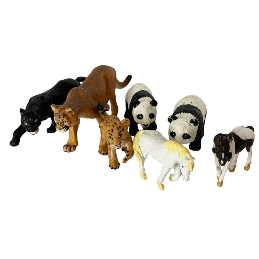 Safari Limited Jungle Animal Figure Lot Toys Wild Zoo Leopard Horse Panda 7